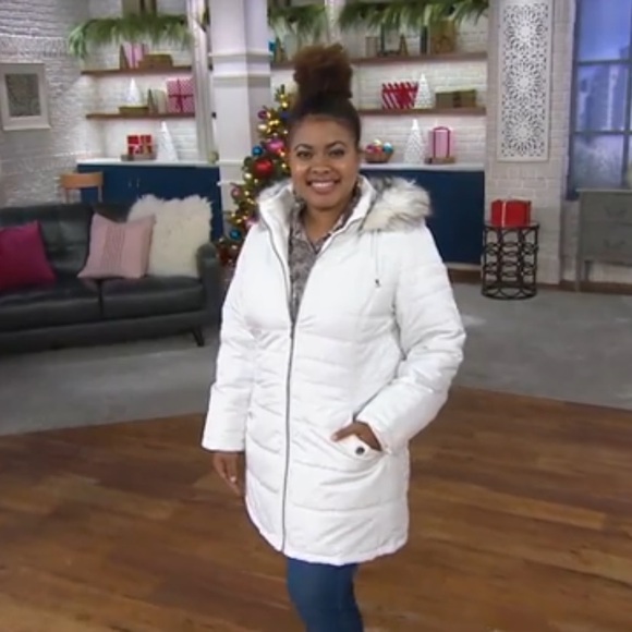 Susan Graver water proof puffer jacket with removable hood size L - Picture 1 of 12